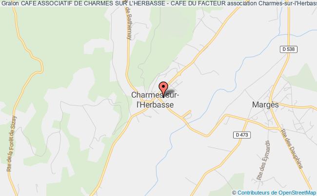 plan association Cafe Associatif De Charmes Sur L'herbasse - Cafe Du Facteur Charmes-sur-l'Herbasse