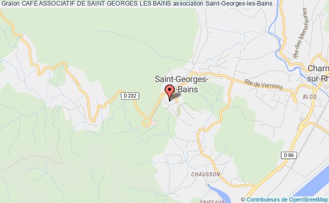 plan association CafÉ Associatif De Saint Georges Les Bains Saint-Georges-les-Bains