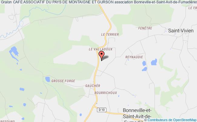 plan association CafÉ Associatif Du Pays De Montaigne Et Gurson Bonneville-et-Saint-Avit-de-Fumadières