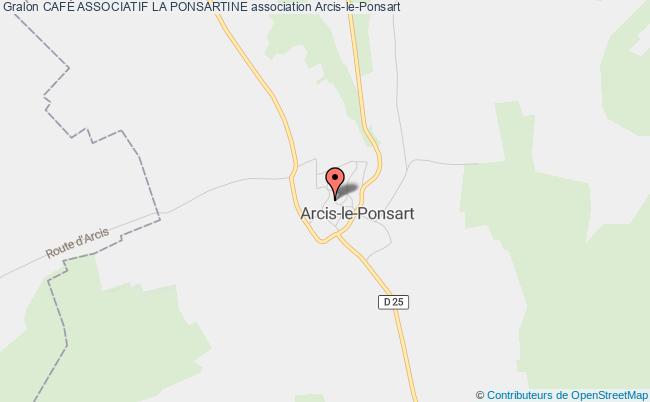 plan association CafÉ Associatif La Ponsartine Arcis-le-Ponsart