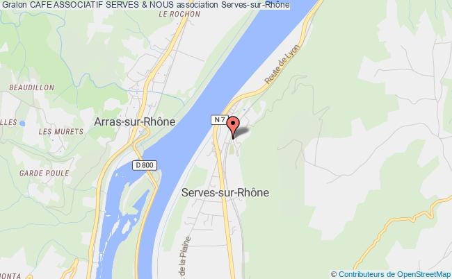 plan association Cafe Associatif Serves & Nous Serves-sur-Rhône