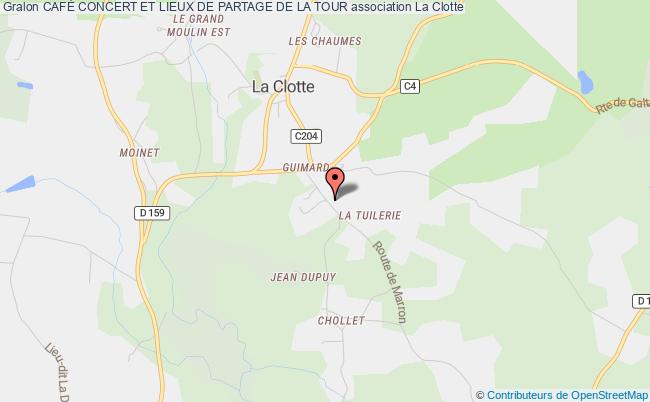 plan association CafÉ Concert Et Lieux De Partage De La Tour Clotte