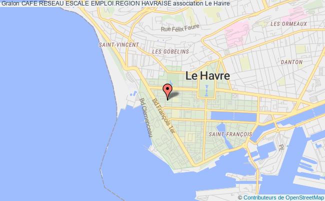 plan association Cafe Reseau Escale Emploi.region Havraise Le Havre