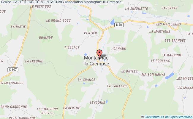plan association CafÉ Tiers De Montagnac Montagnac-la-Crempse