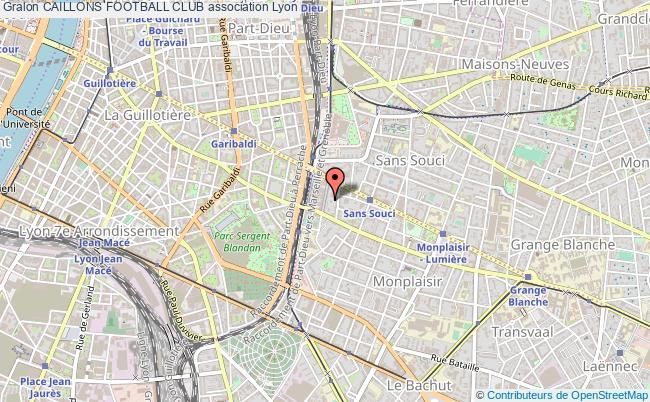 plan association Caillons Football Club Lyon 8e Arrondissement