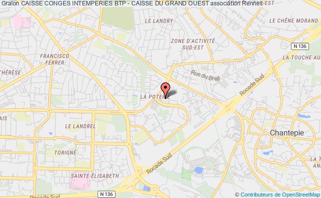 plan association Caisse Conges Intemperies Btp - Caisse Du Grand Ouest Rennes