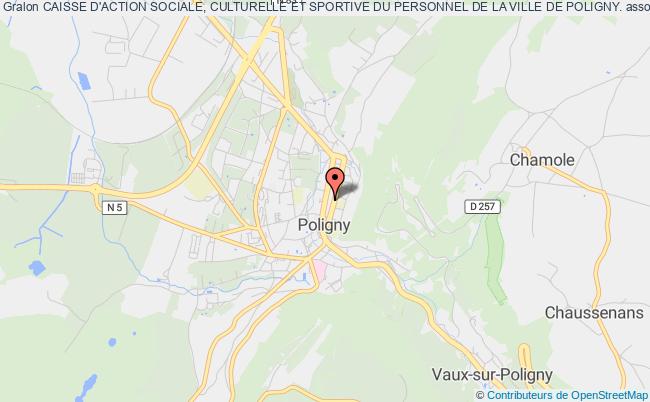 plan association Caisse D'action Sociale, Culturelle Et Sportive Du Personnel De La Ville De Poligny. Poligny