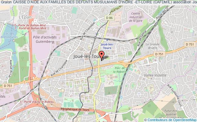 plan association Caisse D'aide Aux Familles Des Defunts Musulmans D'indre -et-loire (cafdmil) Joué-lès-Tours