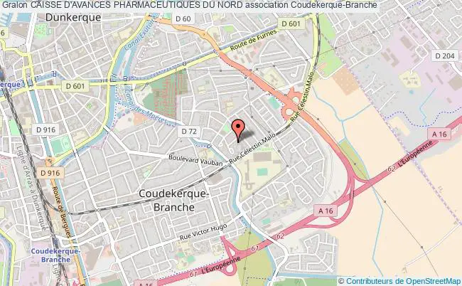 plan association Caisse D'avances Pharmaceutiques Du Nord Coudekerque-Branche Cedex