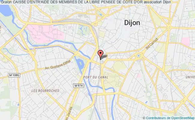 plan association Caisse D'entr'aide Des Membres De La Libre Pensee De Cote D'or Dijon