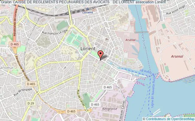 plan association Caisse De Reglements Pecuniaires Des Avocats   De Lorient Lorient