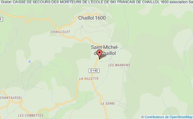 plan association Caisse De Secours Des Moniteurs De L'ecole De Ski Francais De Chaillol 1600 Saint-Michel-de-Chaillol