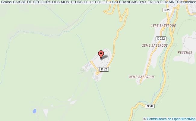plan association Caisse De Secours Des Moniteurs De L'ecole Du Ski Francais D'ax Trois Domaines Ax-les-Thermes