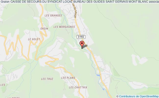 plan association Caisse De Secours Du Syndicat Local Bureau Des Guides Saint Gervais Mont Blanc Saint-Gervais-les-Bains