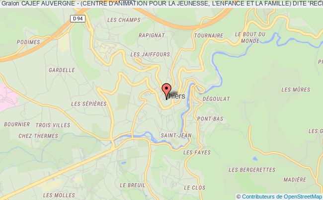 CAJEF AUVERGNE - (CENTRE D'ANIMATION POUR LA JEUNESSE, L'ENFANCE ET LA FAMILLE) DITE 'RECRE-ACTIONS'