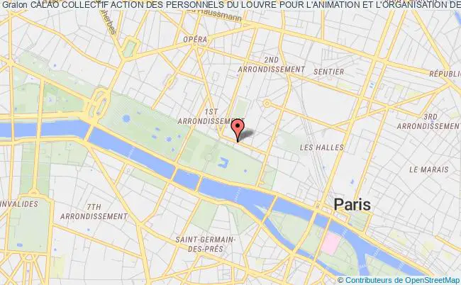 plan association Calao Collectif Action Des Personnels Du Louvre Pour L'animation Et L'organisation Des Loisirs Paris