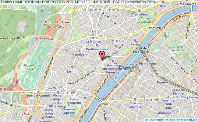 plan association Cameroonian Diaspora Investment Foundation (cadiif) Paris 16ème