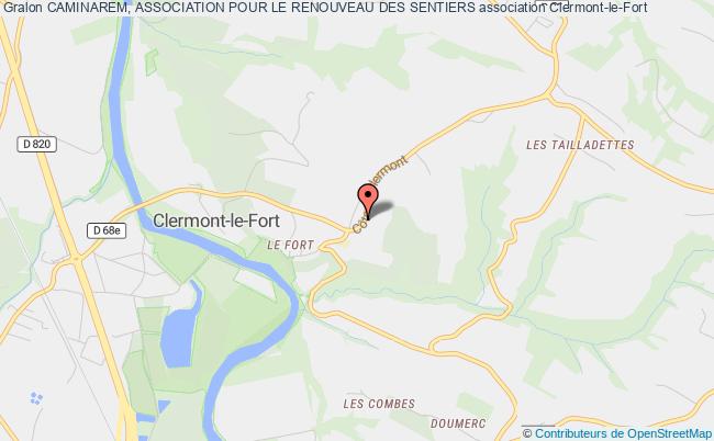 plan association Caminarem, Association Pour Le Renouveau Des Sentiers Clermont-le-Fort