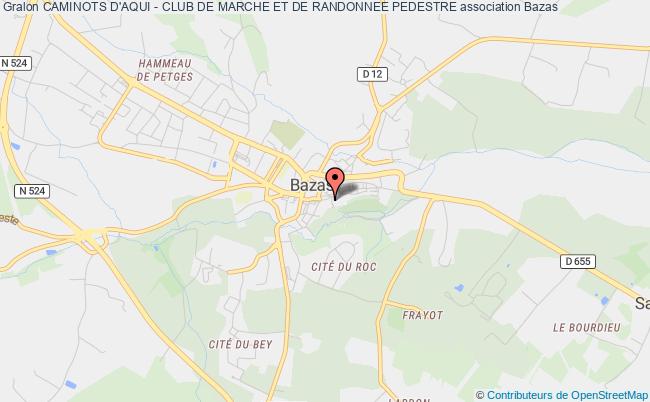 plan association Caminots D'aqui - Club De Marche Et De Randonnee Pedestre Bazas
