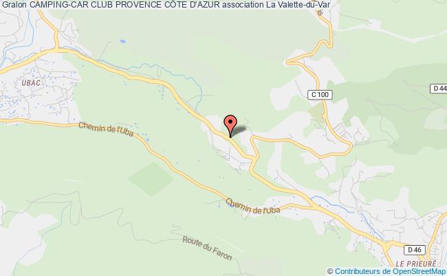 plan association Camping-car Club Provence CÔte D'azur La Valette-du-Var