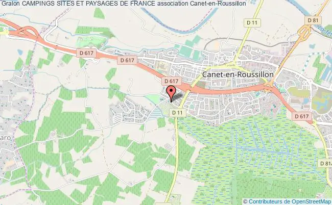 plan association Campings Sites Et Paysages De France Canet-en-Roussillon