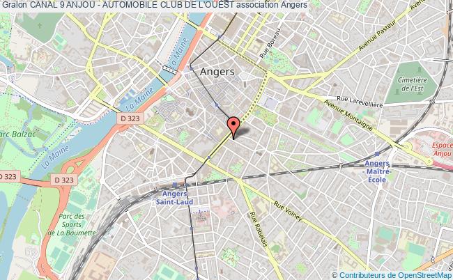 plan association Canal 9 Anjou - Automobile Club De L'ouest Angers