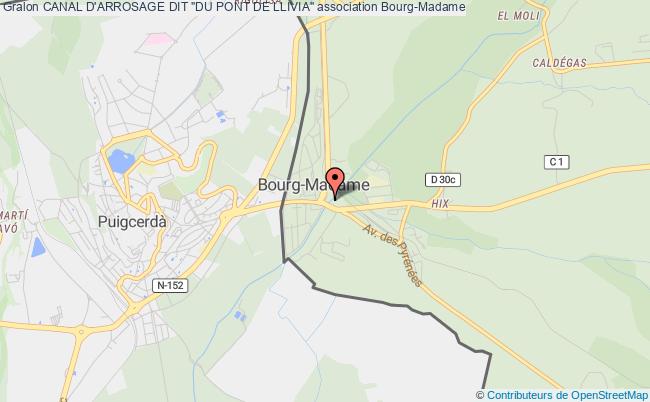 plan association Canal D'arrosage Dit "du Pont De Llivia" Bourg-Madame