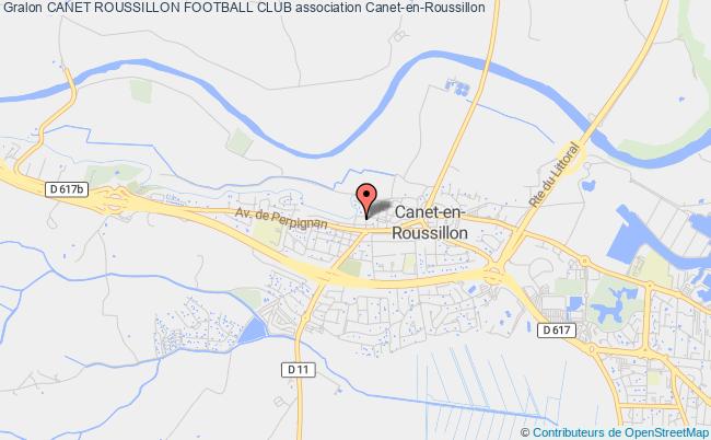 plan association Canet Roussillon Football Club Canet-en-Roussillon
