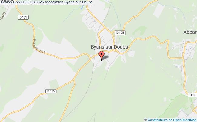 plan association CanidÉ'forts25 Byans-sur-Doubs