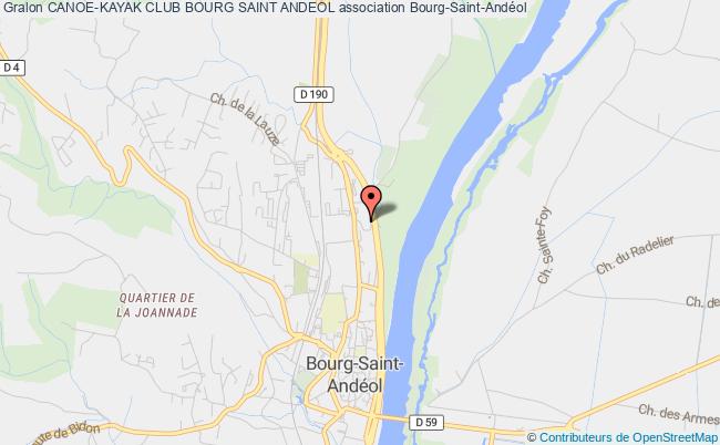 plan association Canoe-kayak Club Bourg Saint Andeol Bourg-Saint-Andéol
