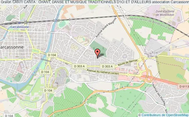 plan association Canti Canta : Chant, Danse Et Musique Traditionnels D'ici Et D'ailleurs Carcassonne