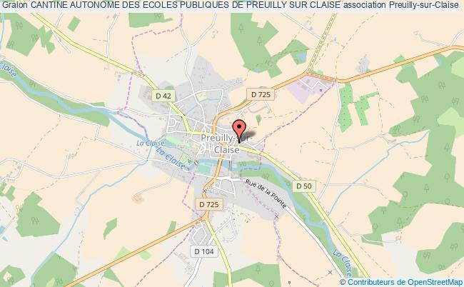 plan association Cantine Autonome Des Ecoles Publiques De Preuilly Sur Claise Preuilly-sur-Claise