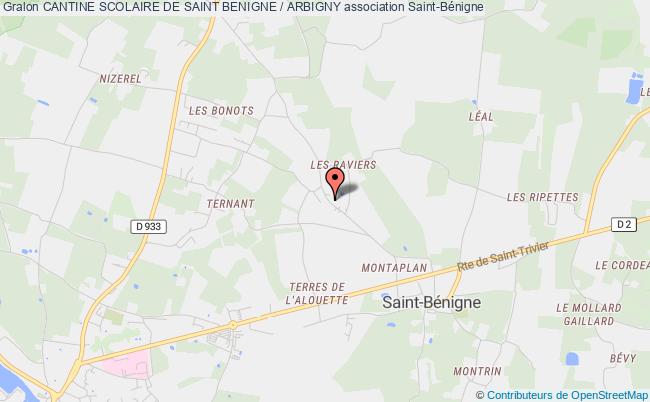 plan association Cantine Scolaire De Saint Benigne / Arbigny Saint-Bénigne