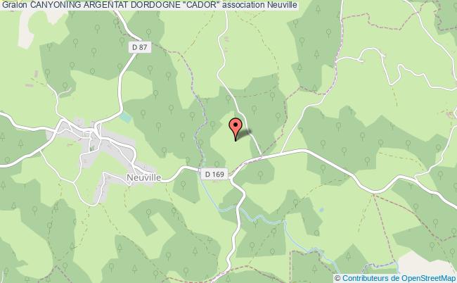 plan association Canyoning Argentat Dordogne "cador" Neuville