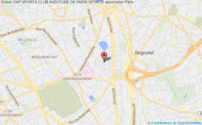 plan association Cap Sports Club Aventure De Paris Sports Paris