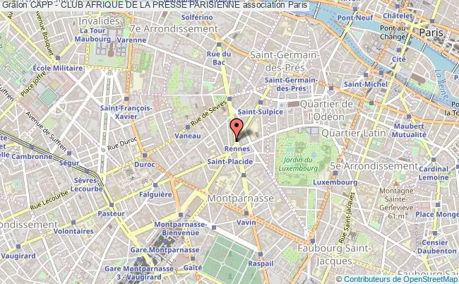 plan association Capp - Club Afrique De La Presse Parisienne Paris
