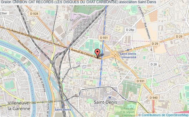 plan association Carbon Cat Records (les Disques Du Chat Carbonise) Saint-Denis