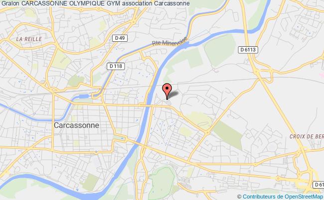 plan association Carcassonne Olympique Gym Carcassonne