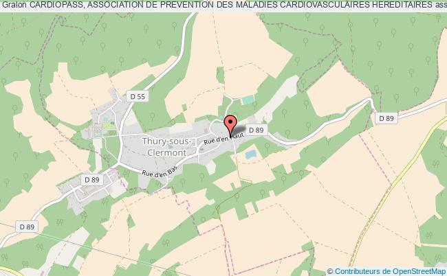 plan association Cardiopass, Association De Prevention Des Maladies Cardiovasculaires Hereditaires Thury-sous-Clermont