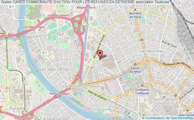 plan association Cared Communaute D'action Pour Les Refuges En Detresse Toulouse