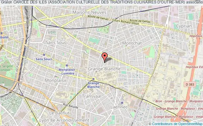 plan association Carole Des Iles (association Culturelle Des Traditions Culinaires D'outre-mer) Lyon
