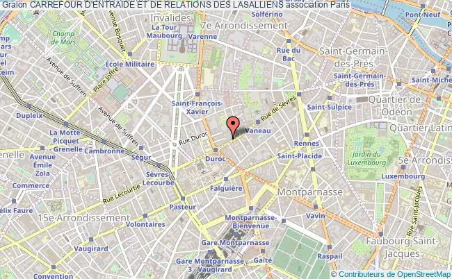plan association Carrefour D'entraide Et De Relations Des Lasalliens Paris