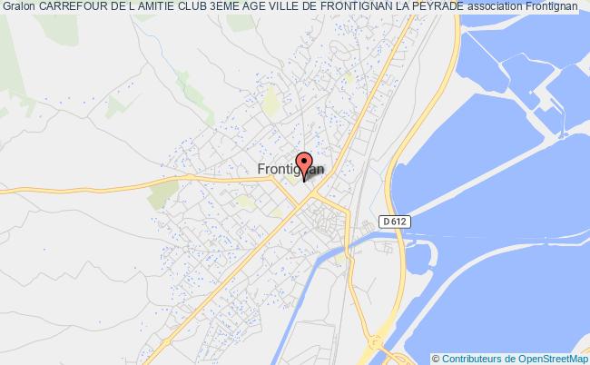 plan association Carrefour De L Amitie Club 3eme Age Ville De Frontignan La Peyrade Frontignan