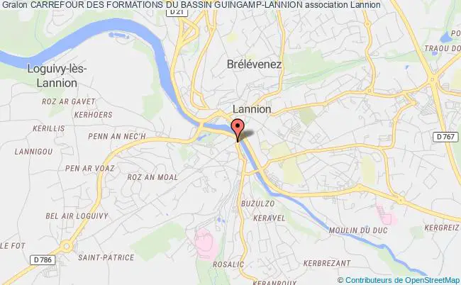 plan association Carrefour Des Metiers Guingamp-lannion Lannion