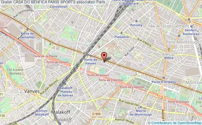 plan association Casa Do Benfica Paris Sports Paris