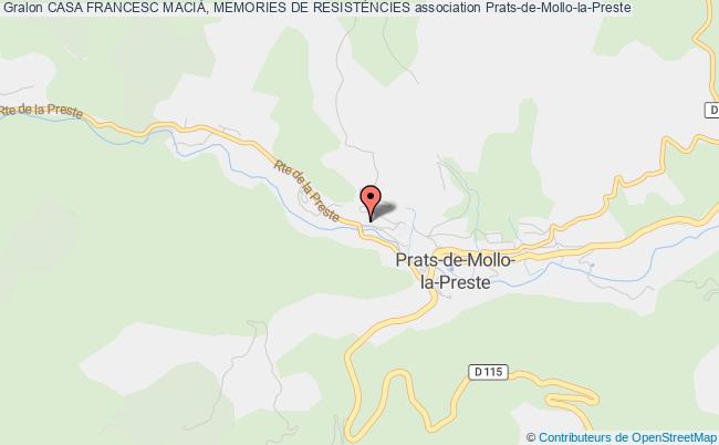 plan association Casa Francesc MaciÀ, Memories De ResistÈncies Prats-de-Mollo-la-Preste