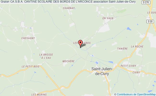 plan association Ca.s.b.a. Cantine Scolaire Des Bords De L'arconce Saint-Julien-de-Civry