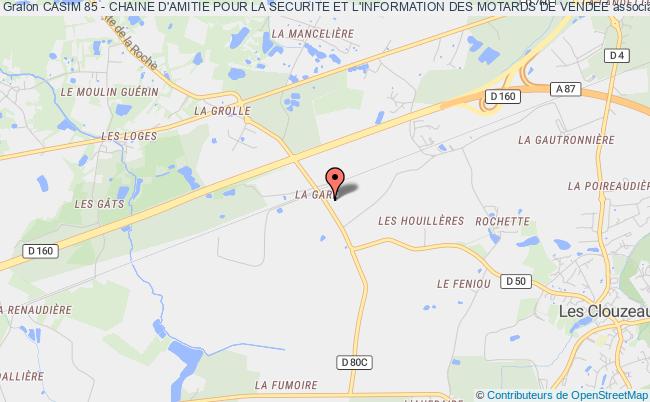 plan association Casim 85 - Chaine D'amitie Pour La Securite Et L'information Des Motards De Vendee Aubigny-Les Clouzeaux