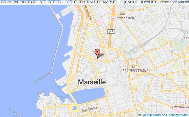 plan association Casino Royalist' Liste Bde École Centrale De Marseille (casino Royalist') Marseille 2