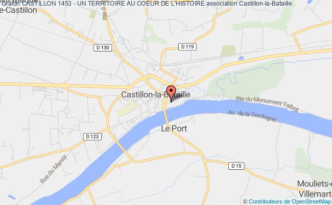 plan association Castillon 1453 - Un Territoire Au Coeur De L'histoire Castillon-la-Bataille